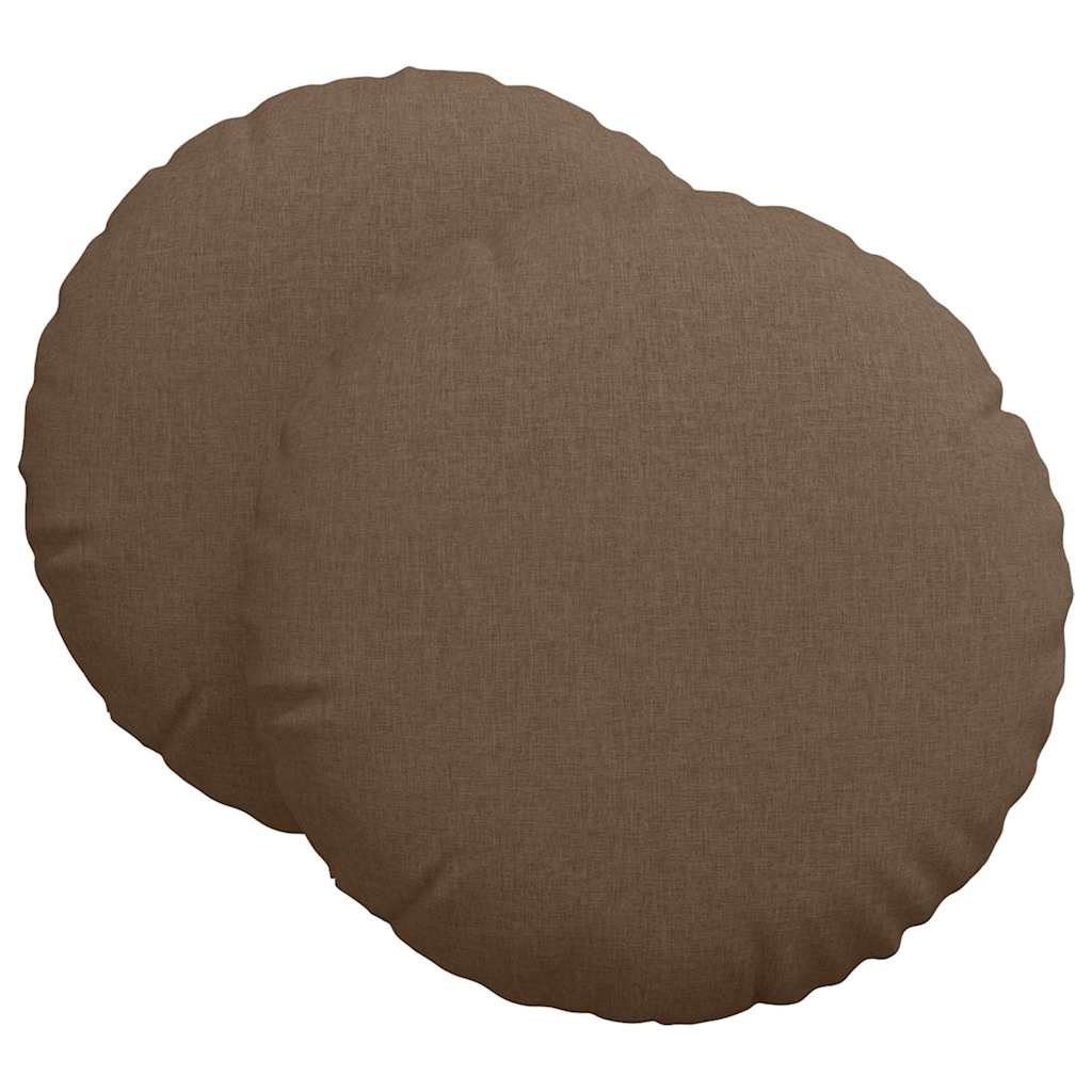 Sitzkissen 2 pcs Braun Ø80 x 29 cm Stoff