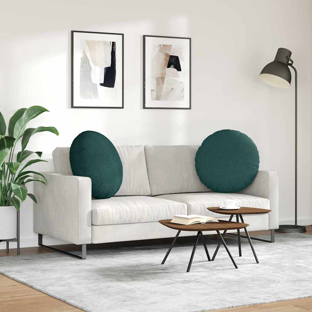 Sitzkissen 2 pcs Dunkelgrün Ø80 x 29 cm Stoff
