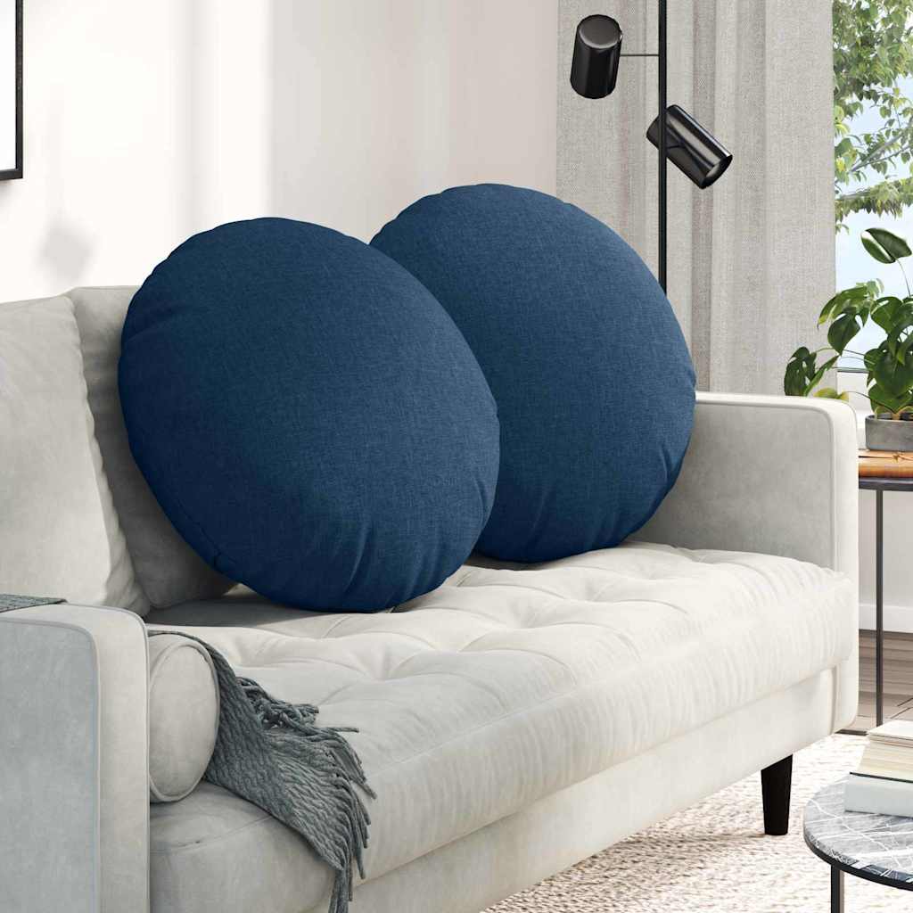 Sitzkissen 2 pcs Blau Ø80 x 29 cm Stoff