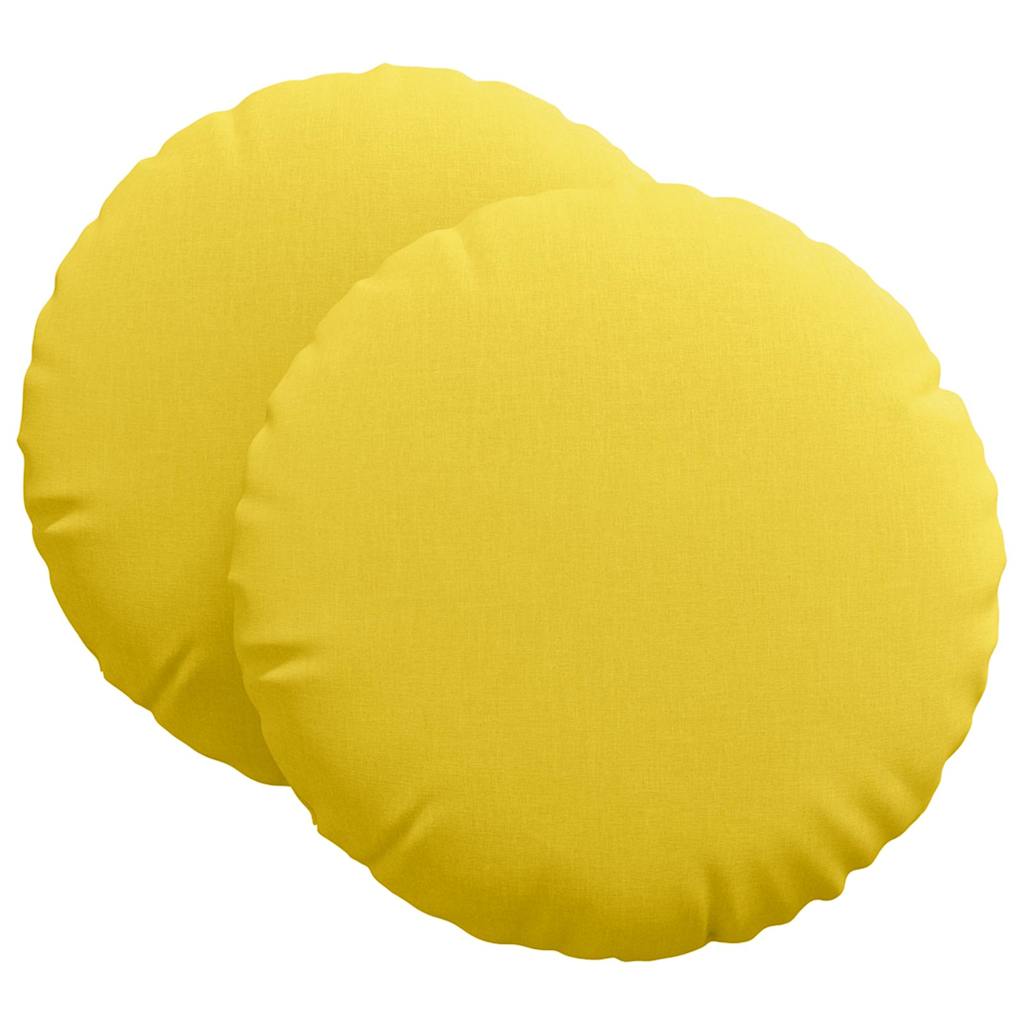 Sitzkissen 2 pcs Helles Gelb Ø80 x 29 cm Stoff