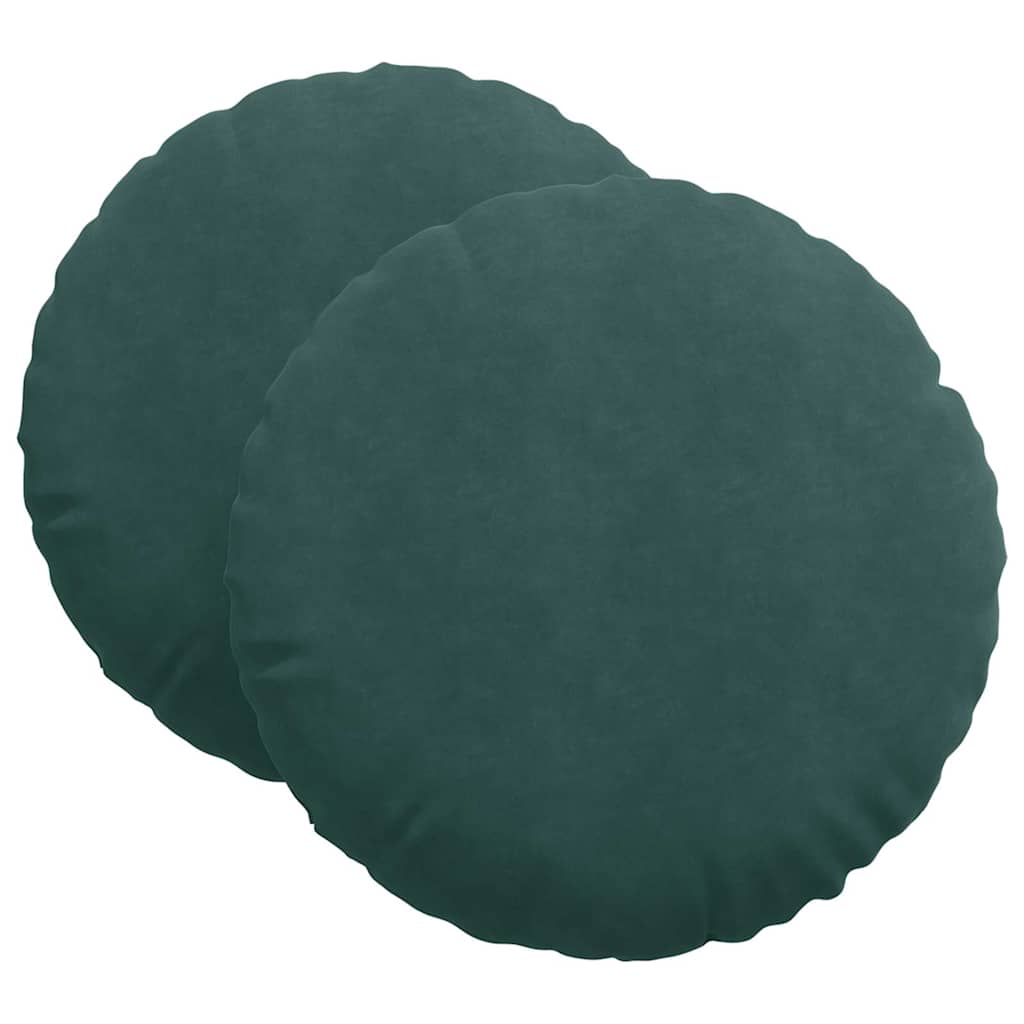 Sitzkissen 2 pcs Dunkelgrün Ø 80 x 29 cm Samt