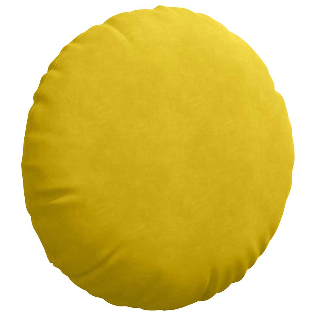 Sitzkissen 2 pcs Gelb Ø 80 x 29 cm Samt