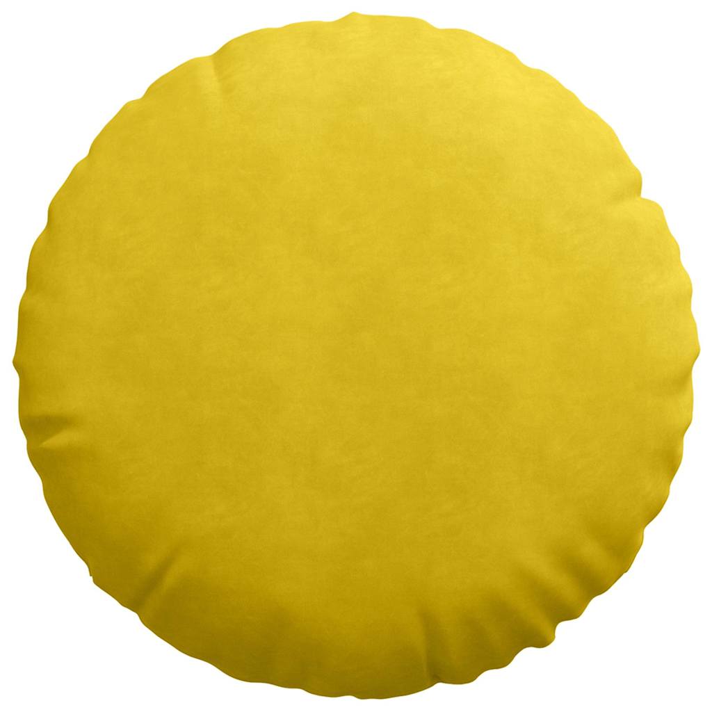 Sitzkissen 2 pcs Gelb Ø 80 x 29 cm Samt