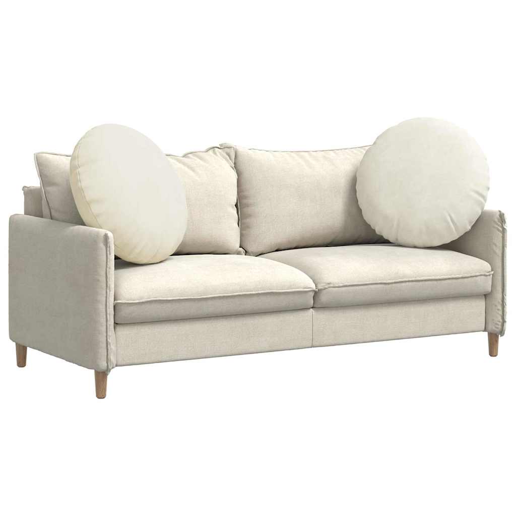 Sitzkissen 2 pcs Creme Ø 80 x 29 cm Samt