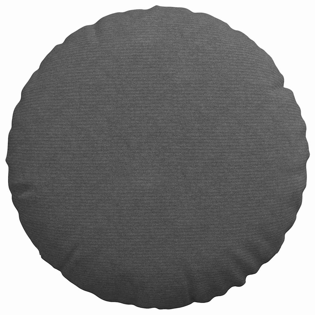 Sitzkissen 2 pcs Dunkelgrau Ø 80 cm Cordstoff
