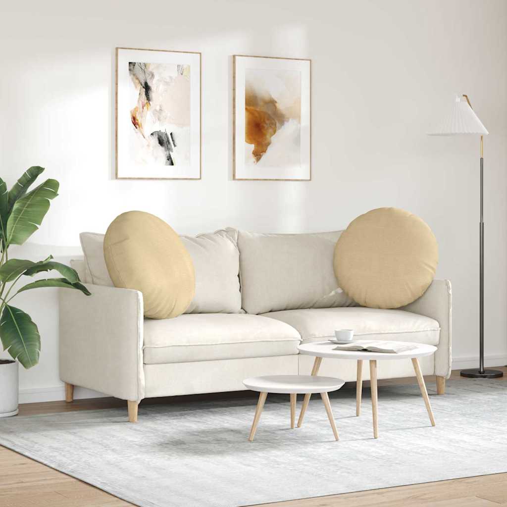 Sitzkissen 2 pcs Grau-Grün Ø 80 cm Cordstoff