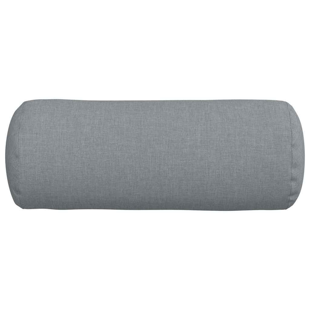 Bolsterkissen 2 Stück Hellgrau Ø 15 x 40 cm Stoff