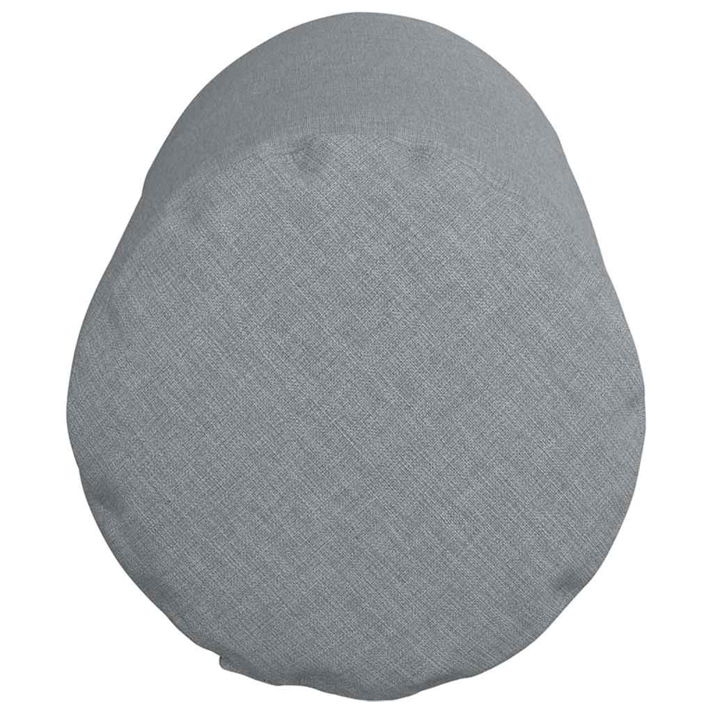 Bolsterkissen 2 Stück Hellgrau Ø 15 x 40 cm Stoff