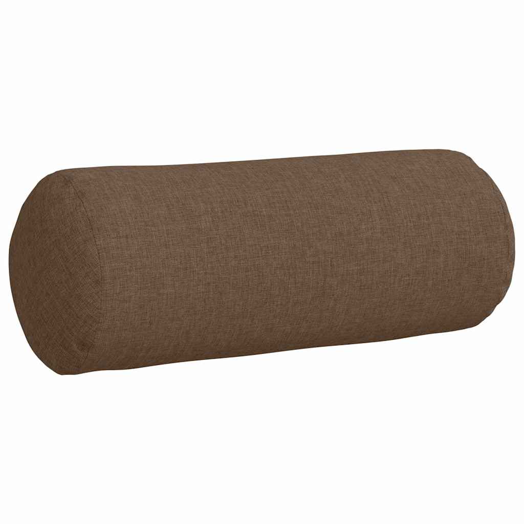 Bolsterkissen 2 Stück Braun Ø 15 x 40 cm Stoff