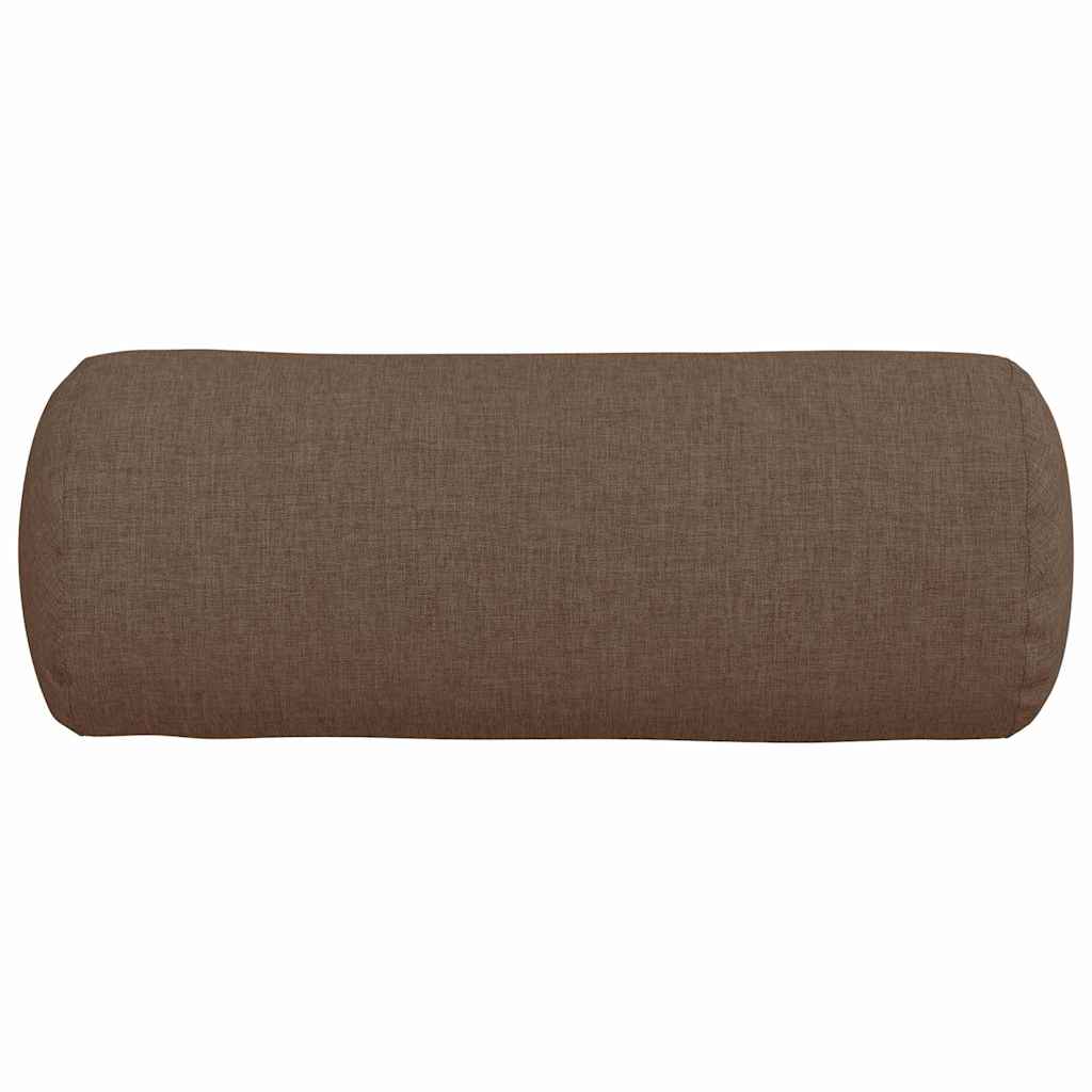 Bolsterkissen 2 Stück Braun Ø 15 x 40 cm Stoff