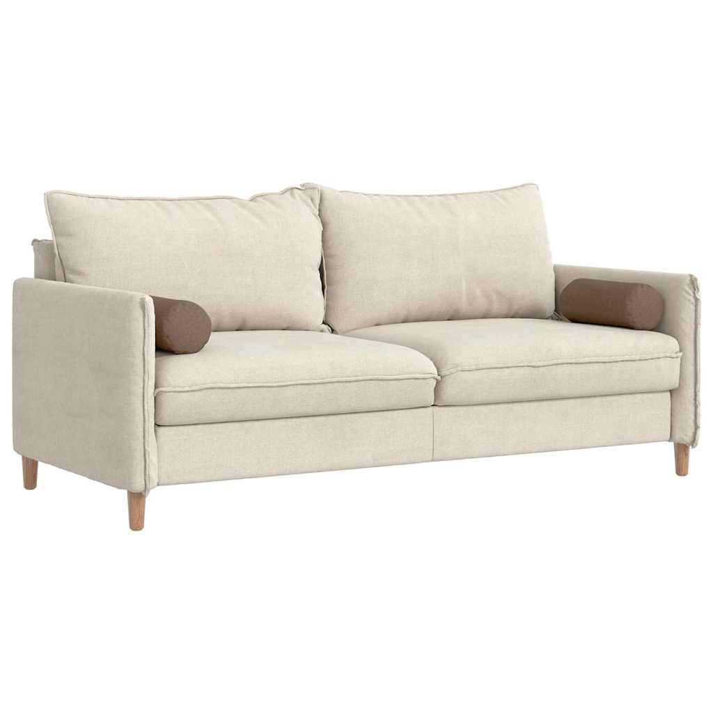 Bolsterkissen 2 Stück Braun Ø 15 x 40 cm Stoff