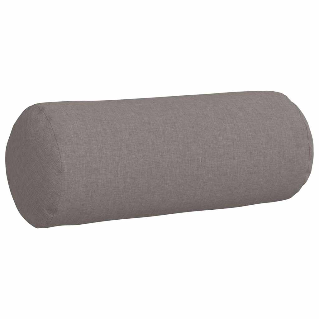 Bolsterkissen 2 Stück Taupe Ø 15 x 40 cm Stoff