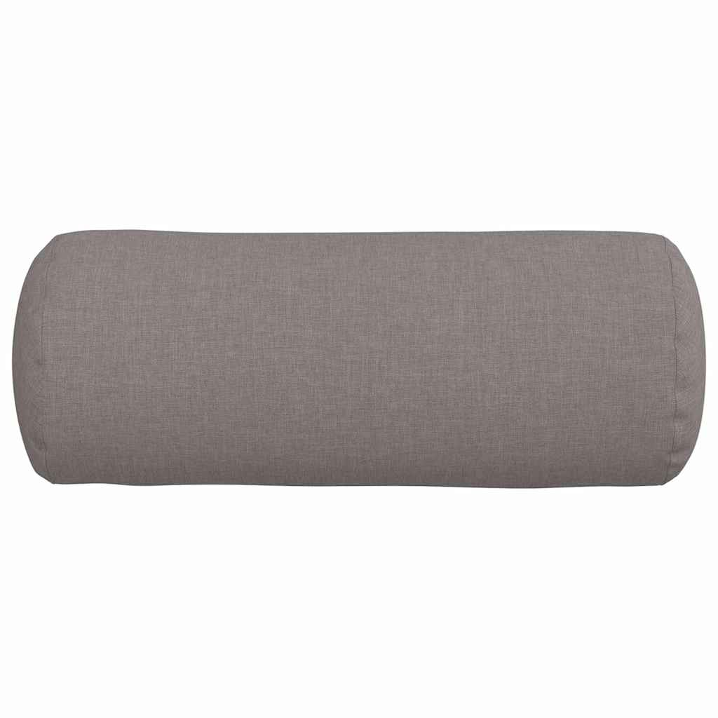 Bolsterkissen 2 Stück Taupe Ø 15 x 40 cm Stoff