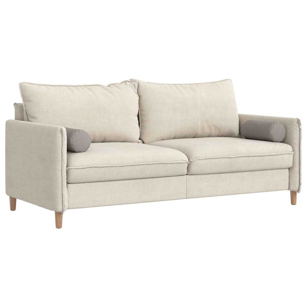 Bolsterkissen 2 Stück Taupe Ø 15 x 40 cm Stoff