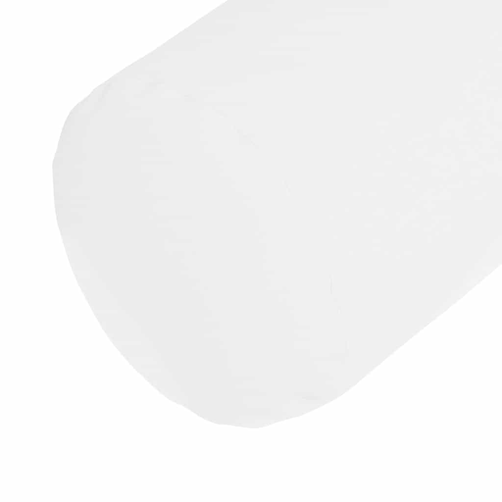 Bolsterkissen 2 Stück Weiß Ø 15 x 40 cm Stoff