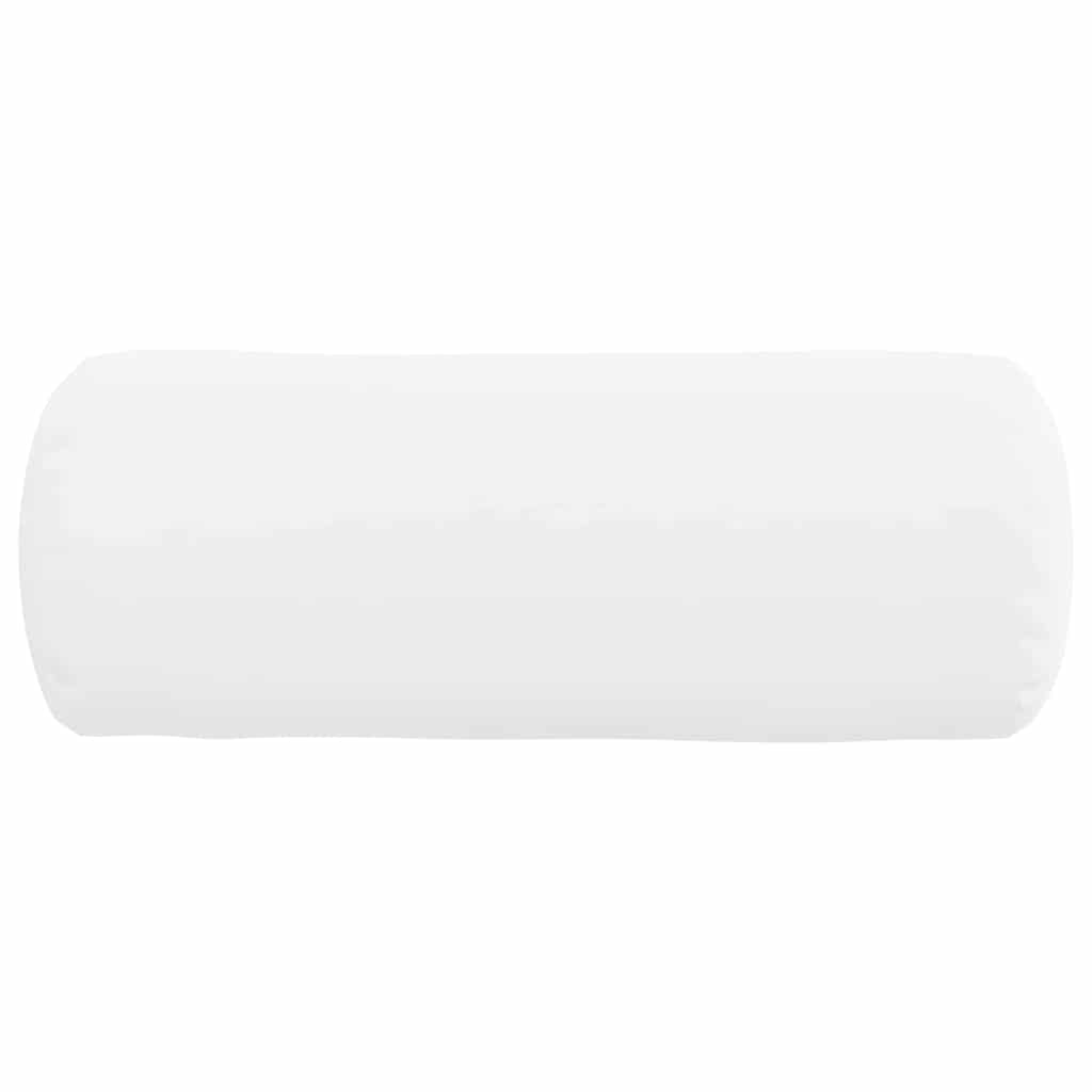 Bolsterkissen 2 Stück Weiß Ø 15 x 40 cm Stoff