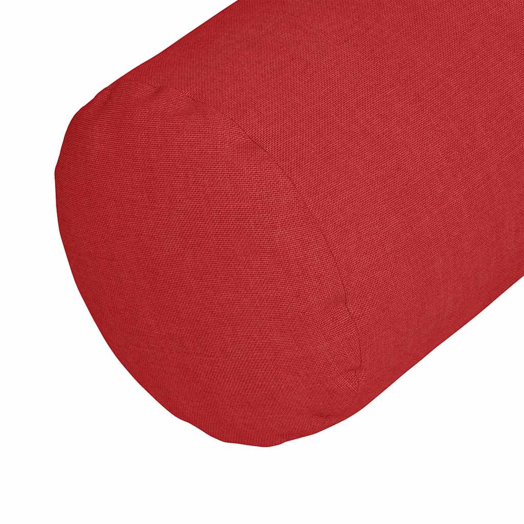 Bolsterkissen 2 Stück Rot Ø 15 x 40 cm Stoff