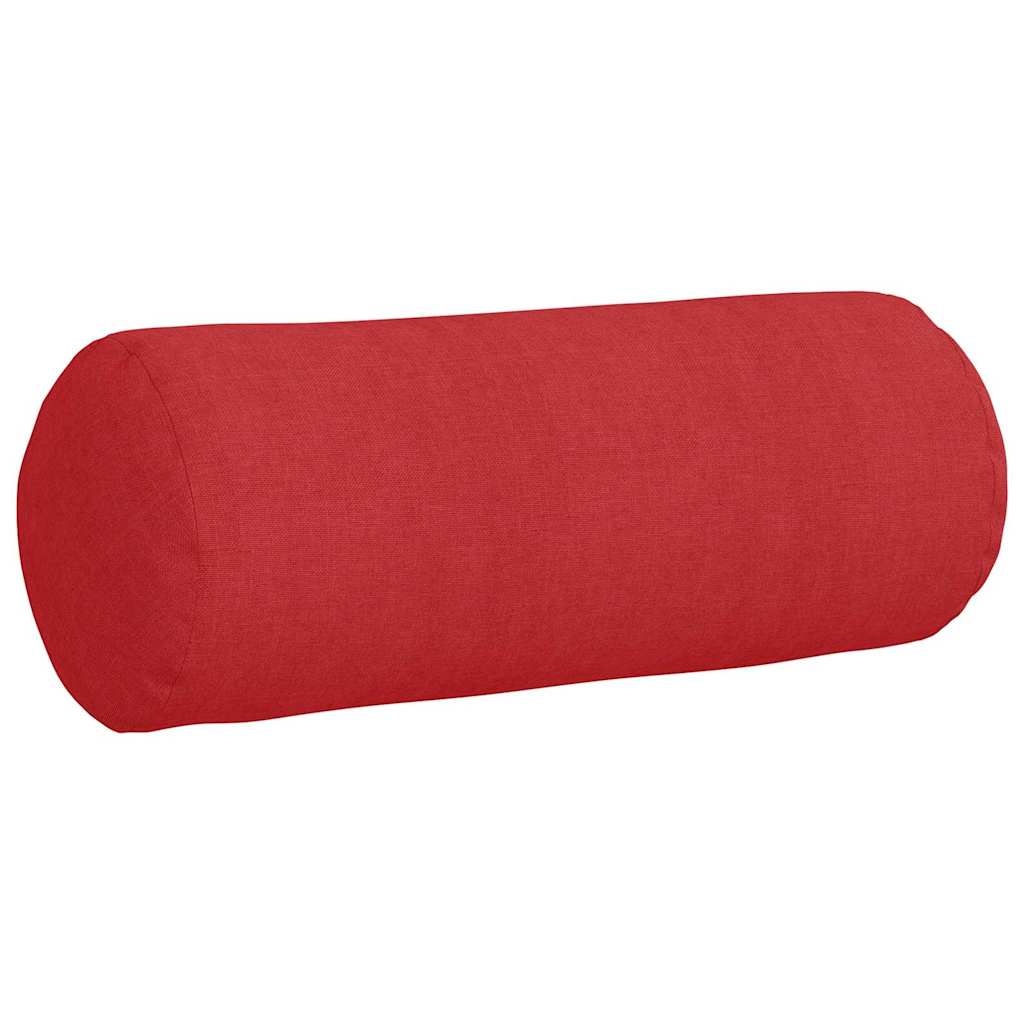 Bolsterkissen 2 Stück Rot Ø 15 x 40 cm Stoff