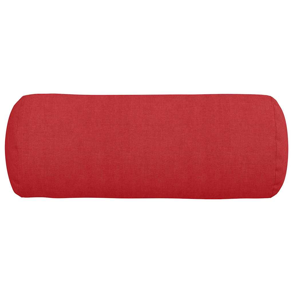 Bolsterkissen 2 Stück Rot Ø 15 x 40 cm Stoff
