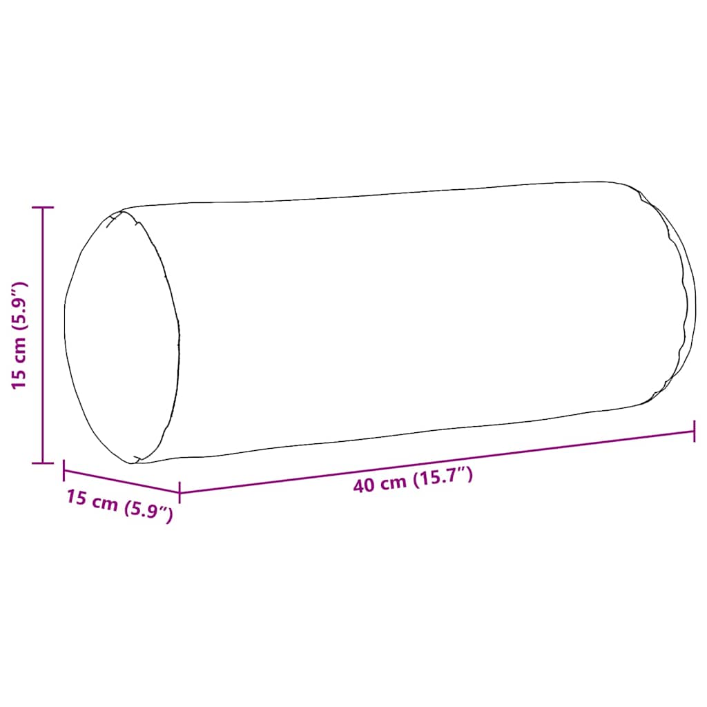 Bolsterkissen 2 Stück Dunkelgrün Ø 15 x 40 cm Cordstoff