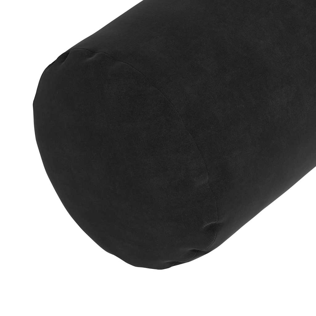 Bolsterkissen 2 Stück Schwarz Ø 15 x 40 cm Cordstoff