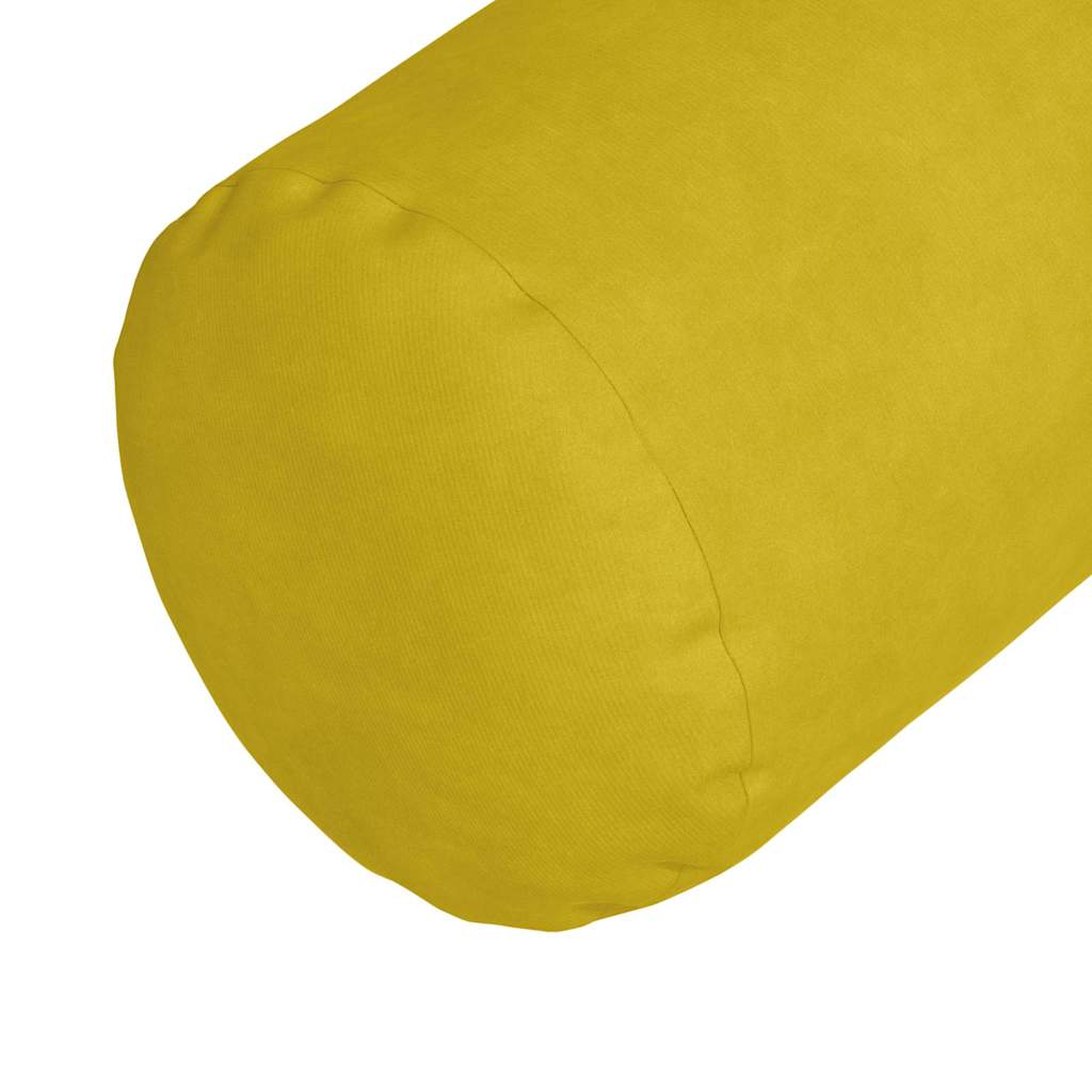 Bolsterkissen 2 Stück Gelb Ø 15 x 40 cm Cordstoff