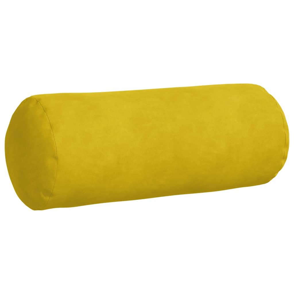 Bolsterkissen 2 Stück Gelb Ø 15 x 40 cm Cordstoff