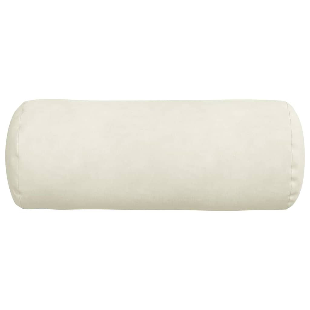 Bolsterkissen 2 Stück Creme Ø 15 x 40 cm Cordstoff