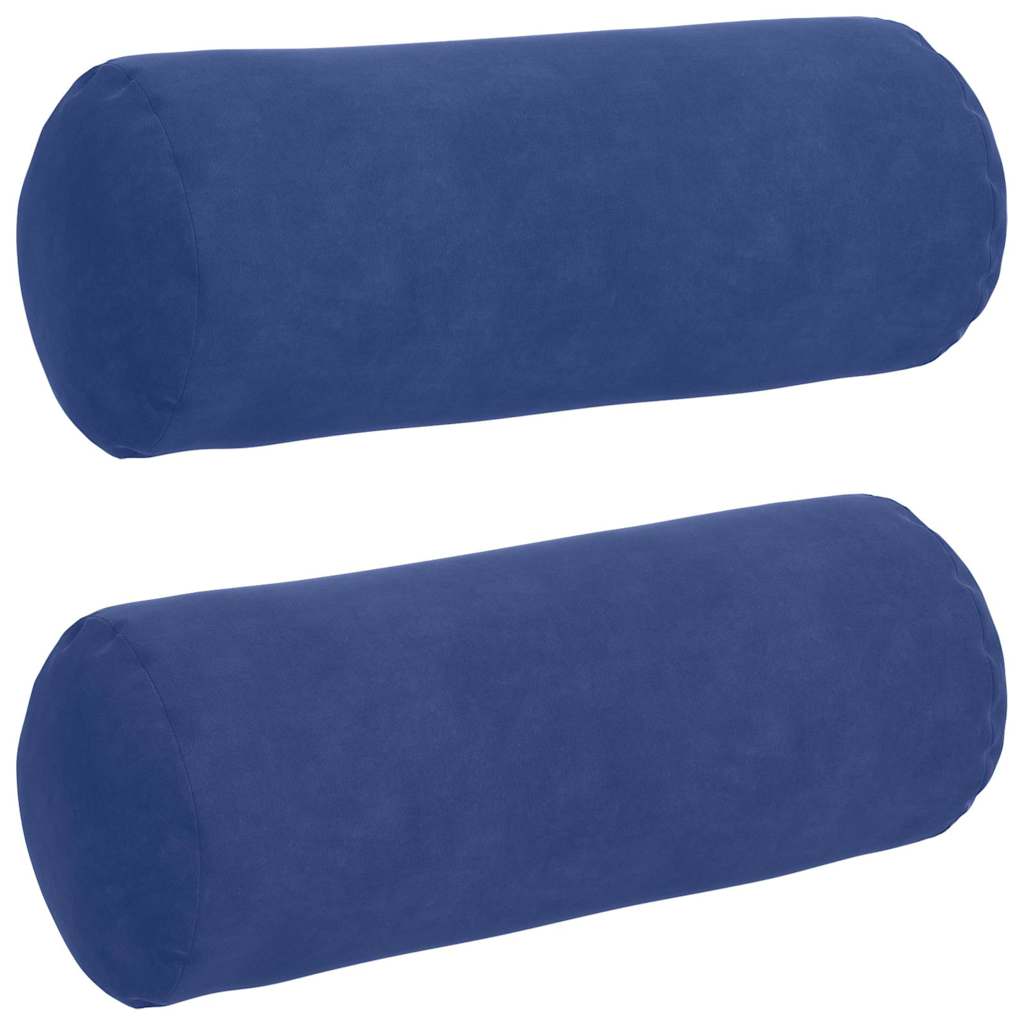 Bolsterkissen 2 Stück Polizeiblau Ø 15 x 40 cm Cordstoff
