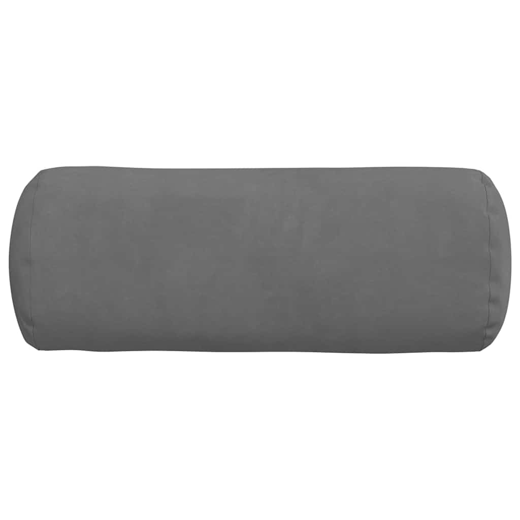 Bolsterkissen 2 Stück Dunkelgrau Ø 15 x 40 cm Mikrofaserstoff