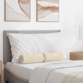 Bolsterkissen 2 Stück Beige Ø 15 x 40 cm Mikrofaserstoff