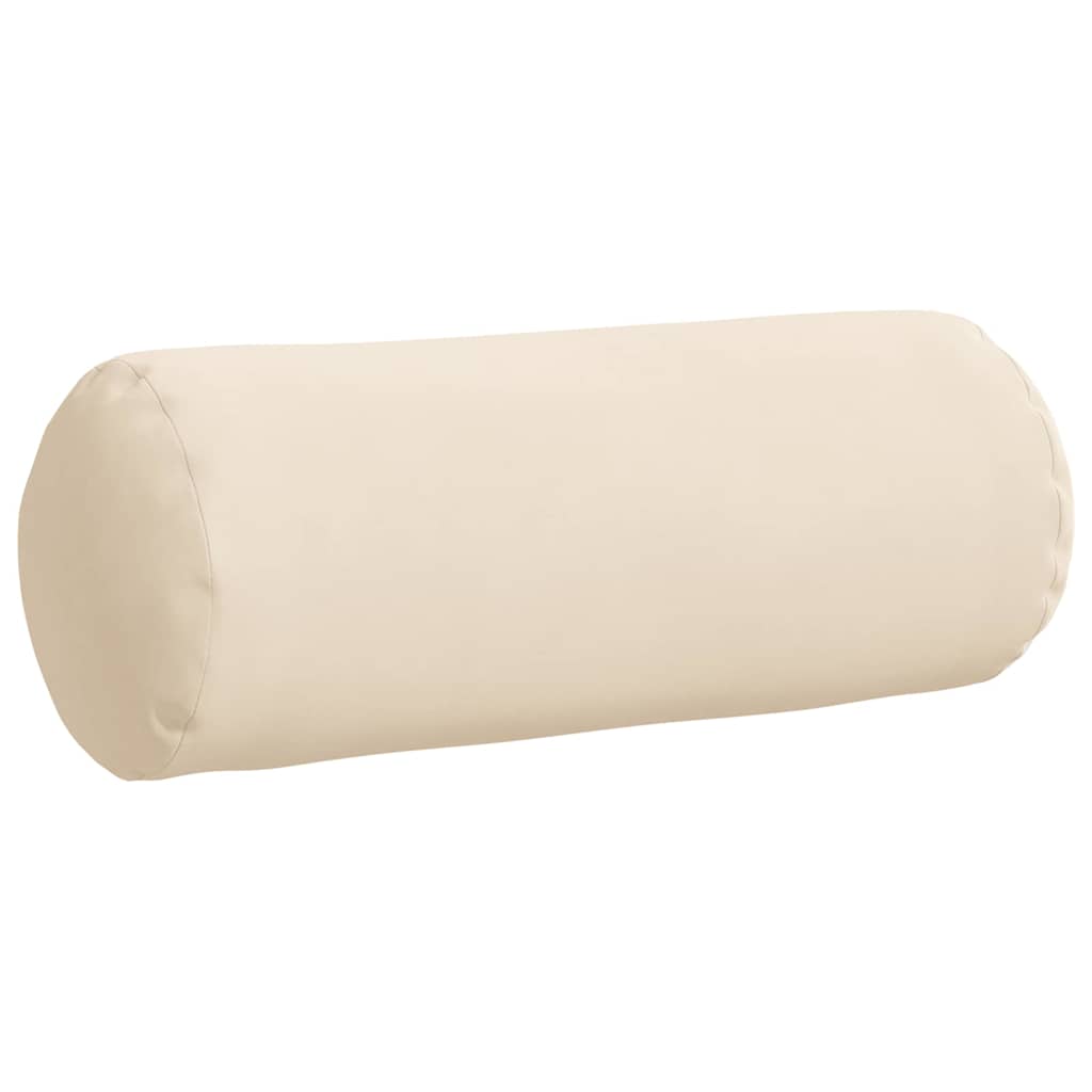 Bolsterkissen 2 Stück Beige Ø 15 x 40 cm Mikrofaserstoff