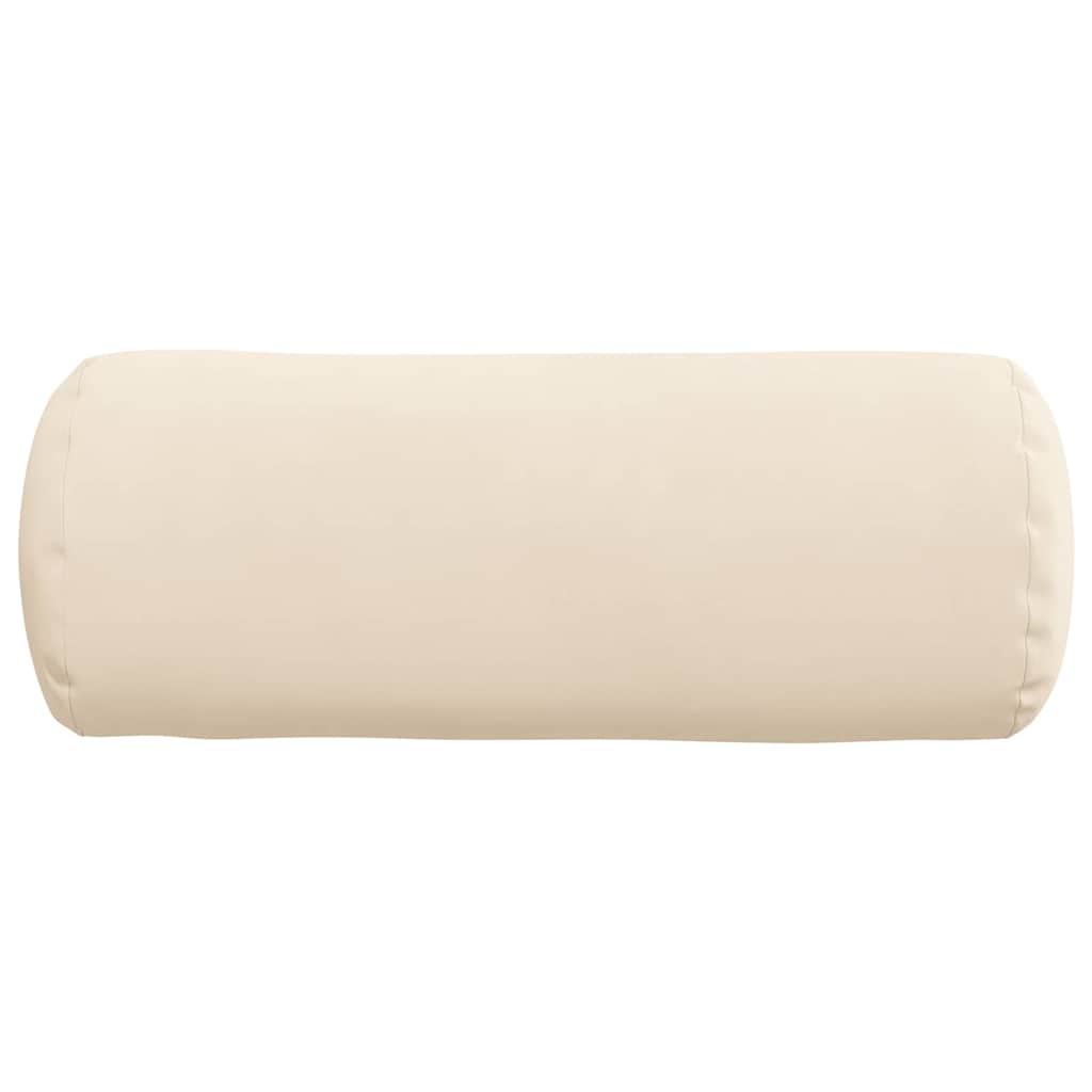 Bolsterkissen 2 Stück Beige Ø 15 x 40 cm Mikrofaserstoff