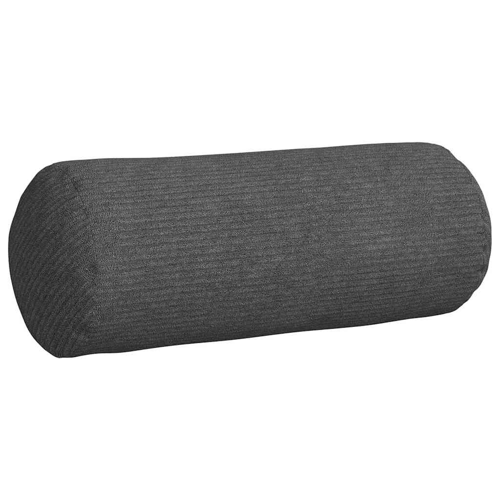 Bolsterkissen 2 Stück Dunkelgrau Ø 15 x 40 cm Cordstoff