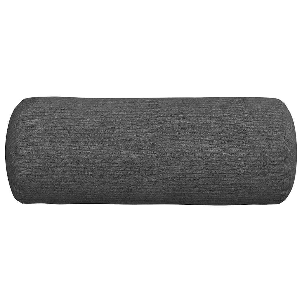 Bolsterkissen 2 Stück Dunkelgrau Ø 15 x 40 cm Cordstoff