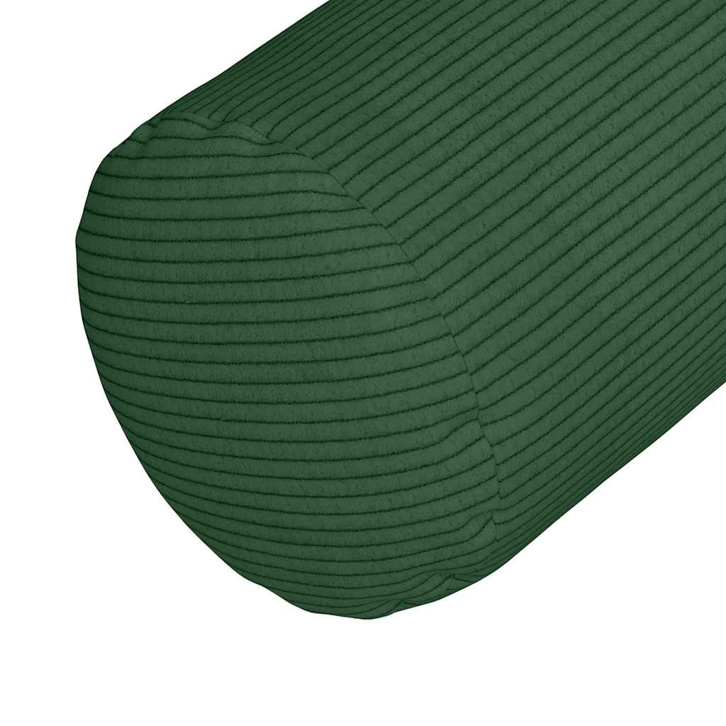 Bolsterkissen 2 Stück Dunkelgrün Ø 15 x 40 cm Cordstoff