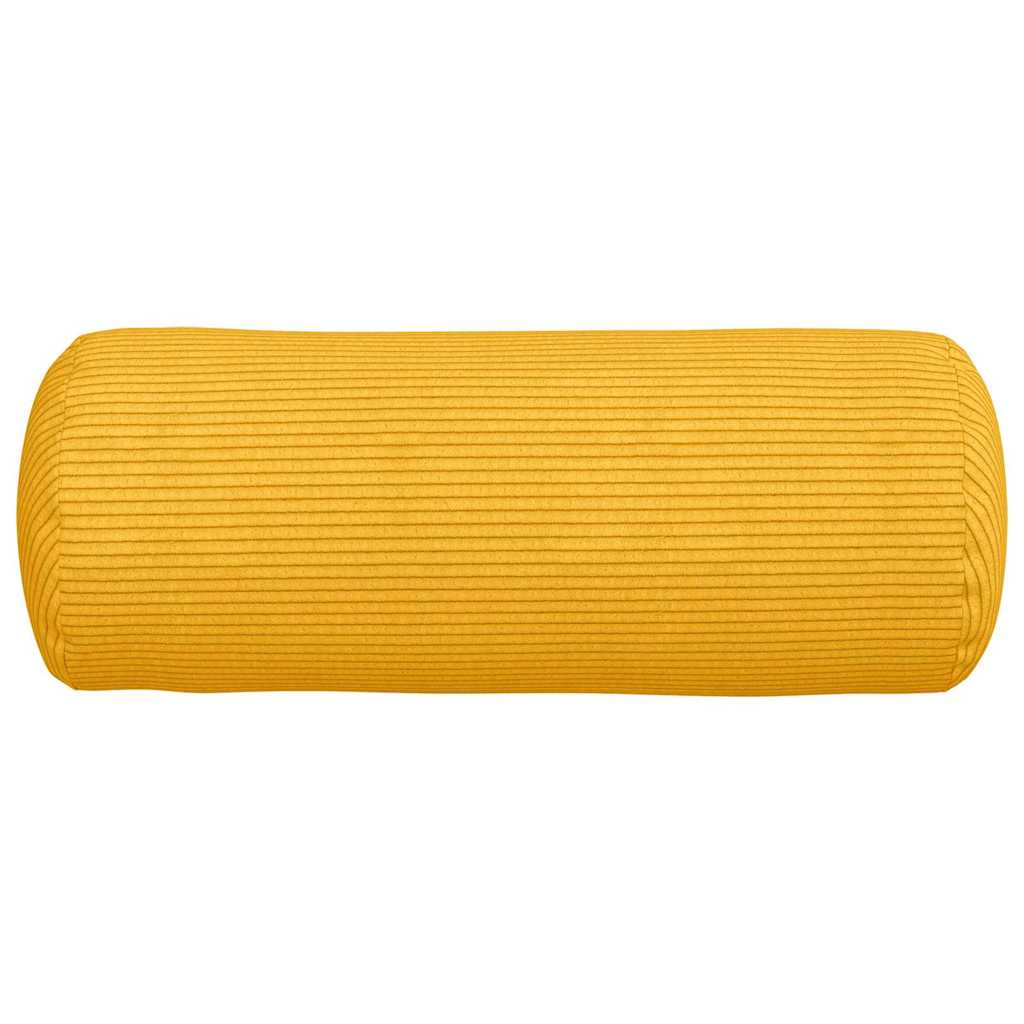 Bolsterkissen 2 Stück Helles Gelb Ø 15 x 40 cm Cordstoff