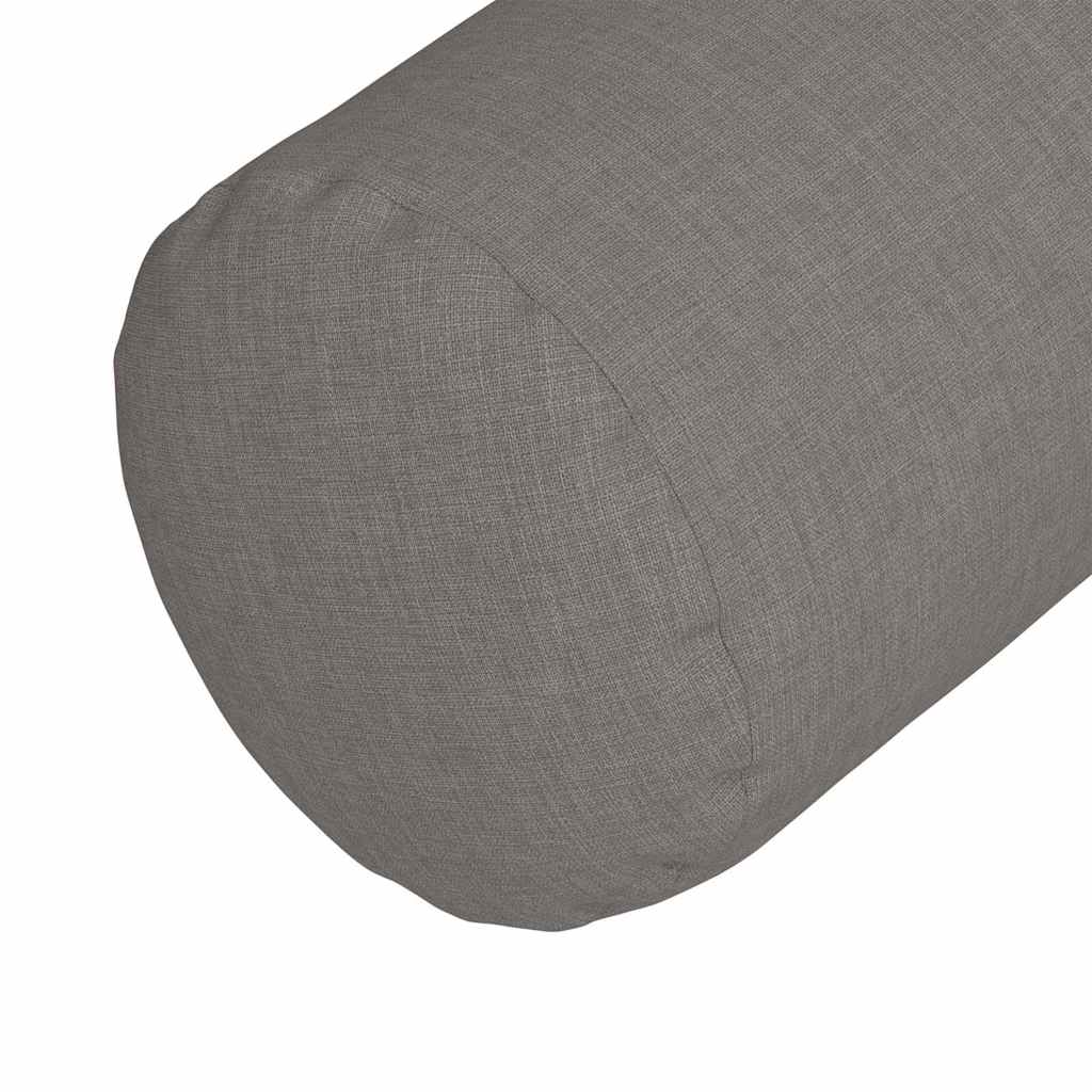 Bolsterkissen 2 Stück Taupe Ø 25 x 70 cm Stoff