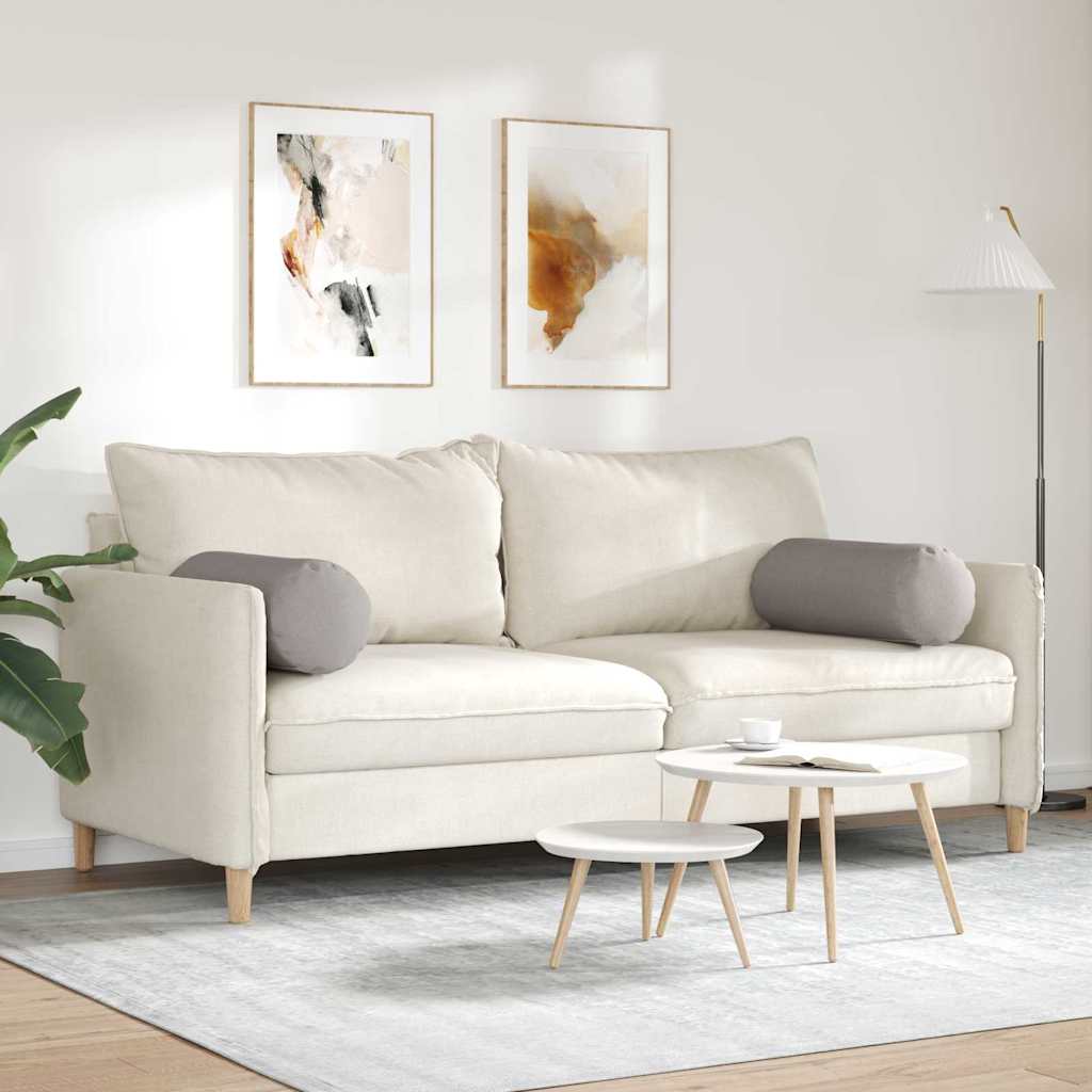 Bolsterkissen 2 Stück Taupe Ø 25 x 70 cm Stoff