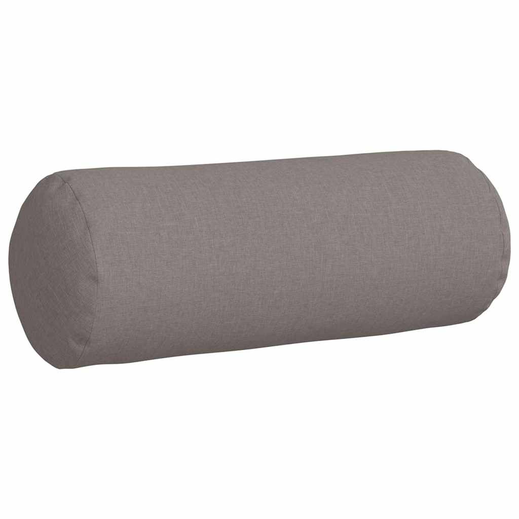 Bolsterkissen 2 Stück Taupe Ø 25 x 70 cm Stoff