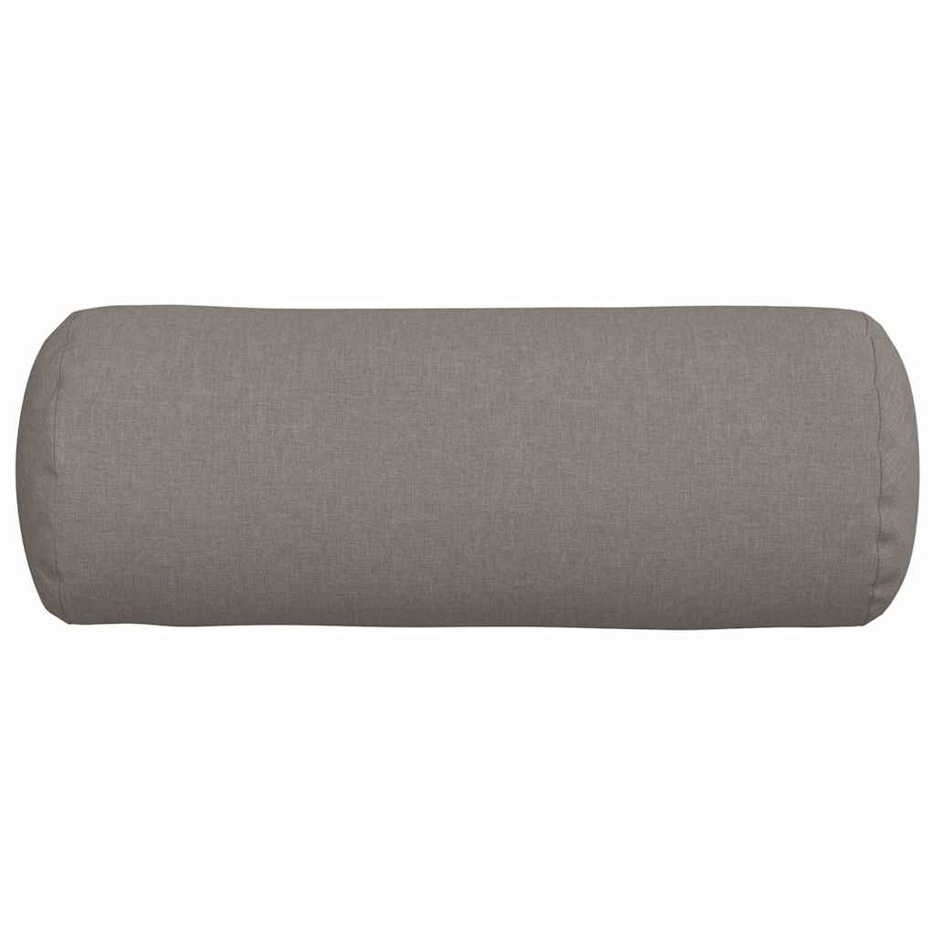 Bolsterkissen 2 Stück Taupe Ø 25 x 70 cm Stoff