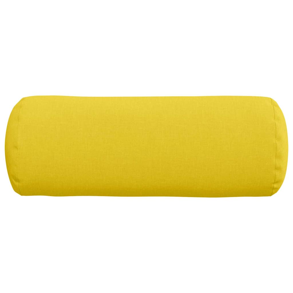 Bolsterkissen 2 Stück Helles Gelb Ø 25 x 70 cm Stoff
