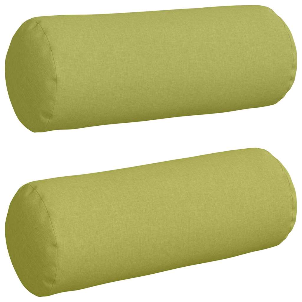 Bolsterkissen 2 Stück Hellgrün Ø 25 x 70 cm Stoff