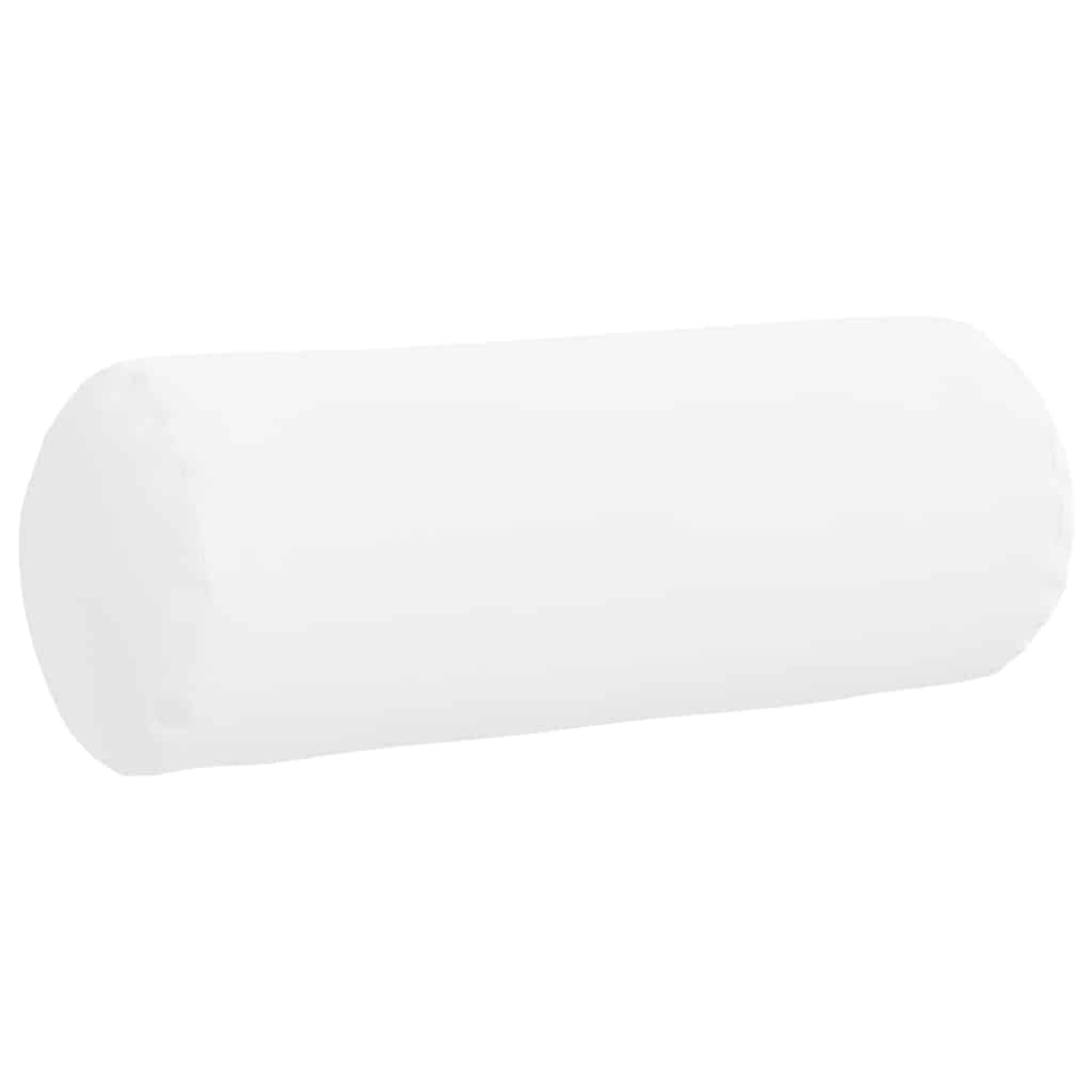 Bolsterkissen 2 Stück Weiß Ø 25 x 70 cm Stoff