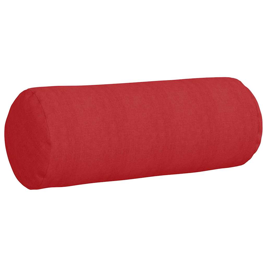 Bolsterkissen 2 Stück Rot Ø 25 x 70 cm Stoff