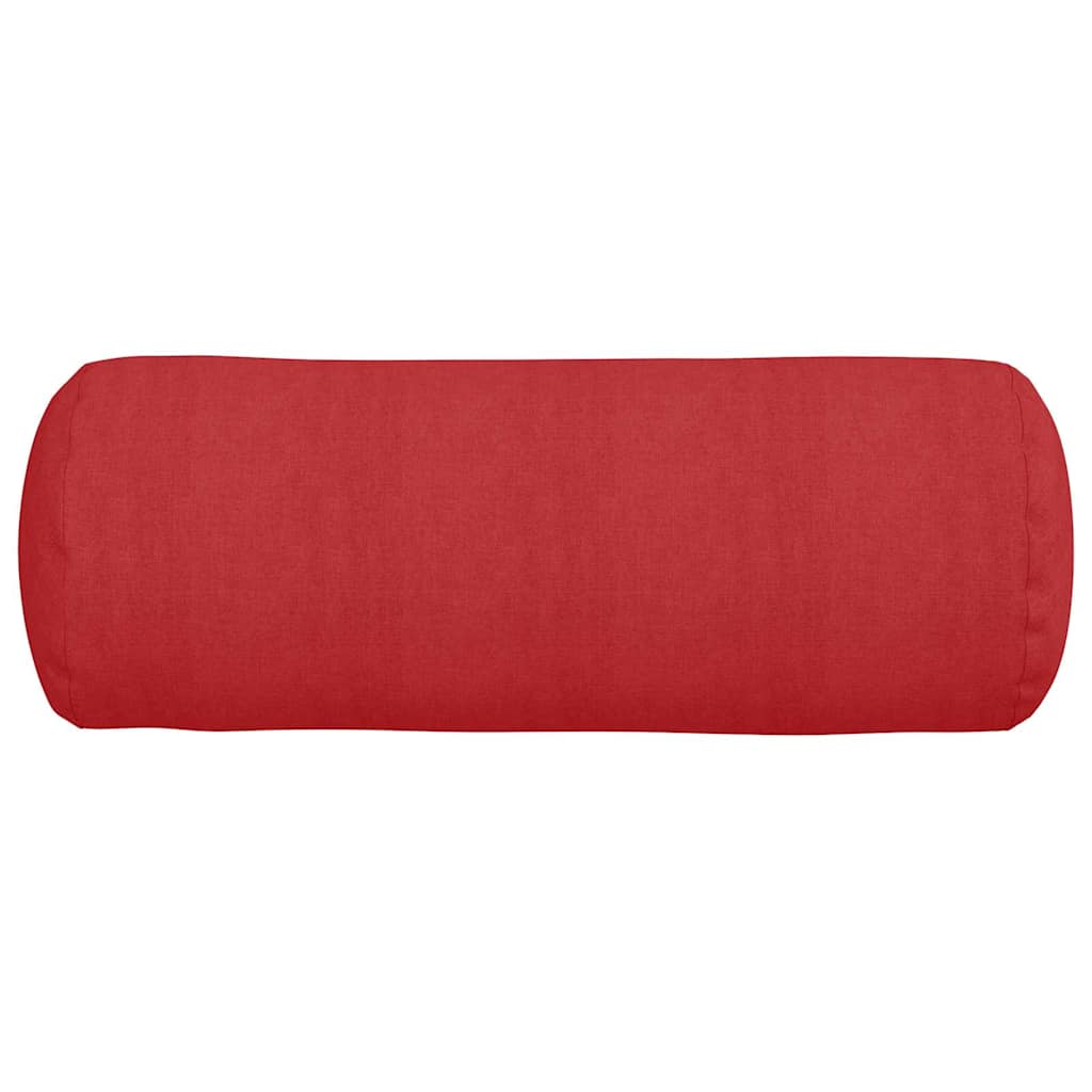 Bolsterkissen 2 Stück Rot Ø 25 x 70 cm Stoff