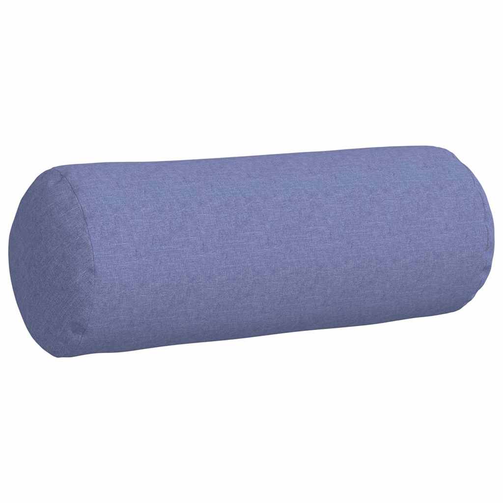 Bolsterkissen 2 Stück Jeans blau Ø 25 x 70 cm Stoff