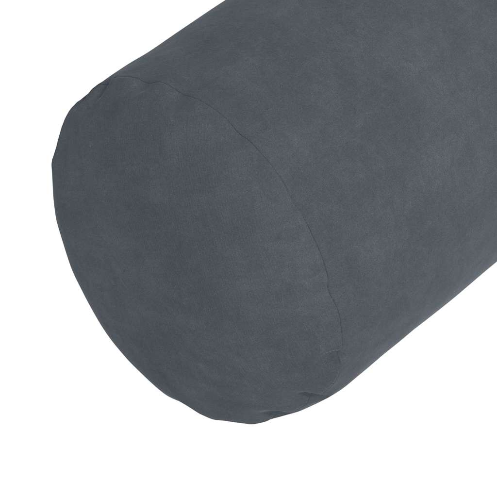 Bolsterkissen 2 Stück Dunkelgrau Ø 25 x 70 cm Cordstoff