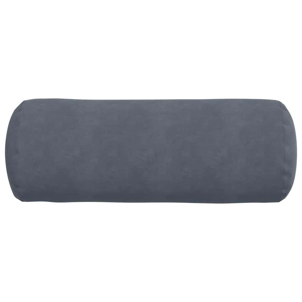 Bolsterkissen 2 Stück Dunkelgrau Ø 25 x 70 cm Cordstoff