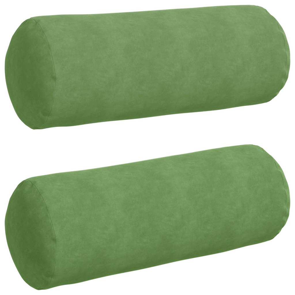 Bolsterkissen 2 Stück Hellgrün Ø 25 x 70 cm Cordstoff